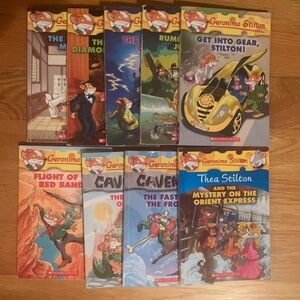 Lot of 9 books from Geronimo Stilton, cave mice and Thea Stilton series.